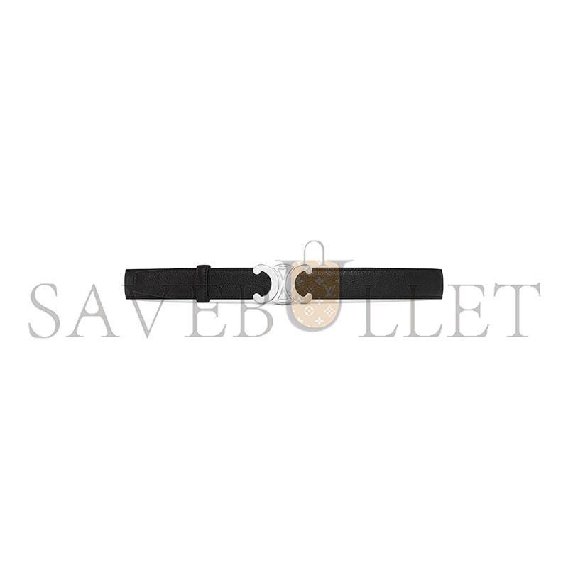 CELINE BELT TRIOMPHE BUCKLE IN METAL & REVERSIBLE STRAP 25MM IN SMOOTH AND GRAINED CALFSKIN 45BND6ATZ.36SI